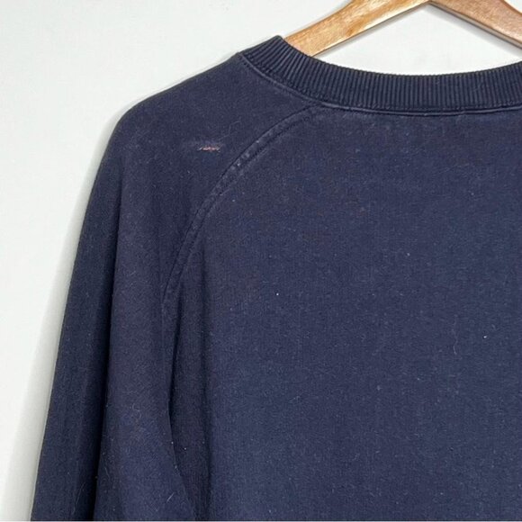 Timberland Mens Size XL Navy Blue Crewneck Sweatshirt with Yellow Graphic Casual - Picture 3 of 12